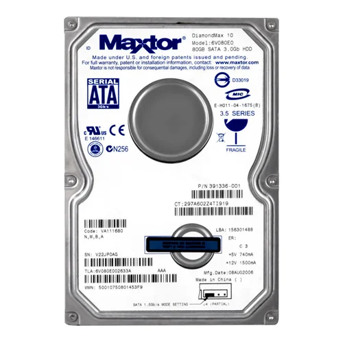 80GB 3G SATA 7.2K  Maxtor DiamondMax 10 استوک