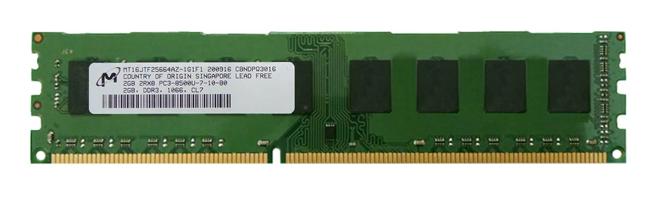 رم کامپیوتر استوک 2 گیگابایتی میکرون مدل MT16JTF25664AZ-1G1F1